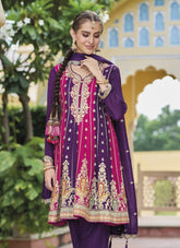 Simpatico Looking Purple Color Salwar Suit